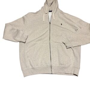 Ralph Lauren Beige/Off White Zip-Up Hoodie 2XLT